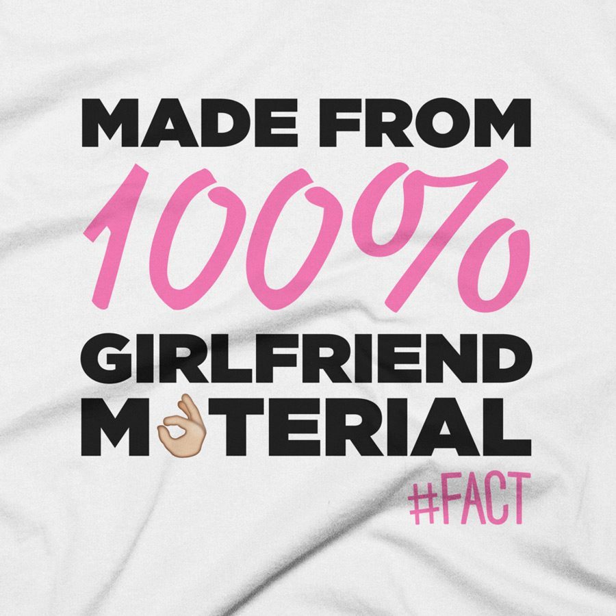 girlfriend-material-womens-t-shirt-the-fact-shop