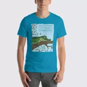 Men's Alligator #FACT T-Shirt - Aqua