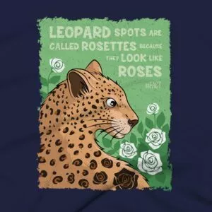 Leopard Clothing Design #FACT - Close Up - Navy