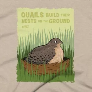 Quails Clothing Design #FACT - Close Up - Heather Dust