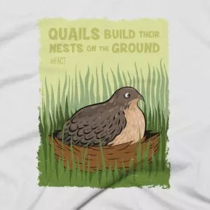 Quails Clothing Design #FACT - Close Up - White