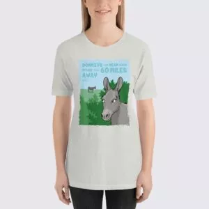 Women's Donkeys #FACT T-Shirt - Silver