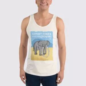 Men's Elephant Tank Top - Oatmeal Triblend