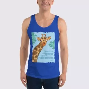 Men's Giraffe Tank Top - True Royal Blue