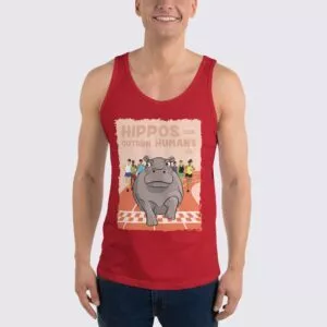 Men's Hippo Tank Top - Red