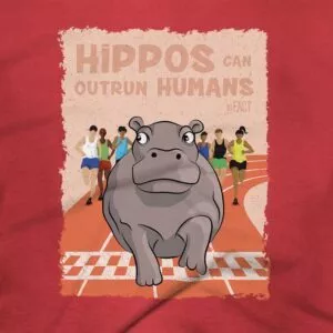 Hippos Clothing Design #FACT - Close Up - Red Triblend