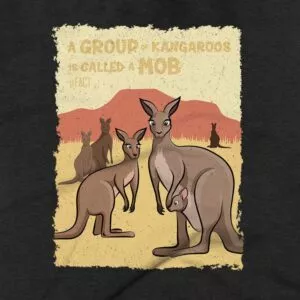 Kangaroos Clothing Design #FACT - Close Up - Charcoal Black Triblend