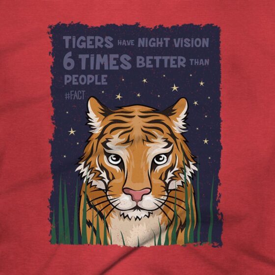 Tiger Fact Mens Tank Top (Red Triblend, XL)