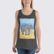 Women's Elephant Tank Top - Asphalt