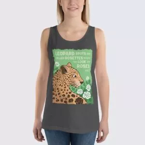 Women's Leopard Tank Top - Asphalt