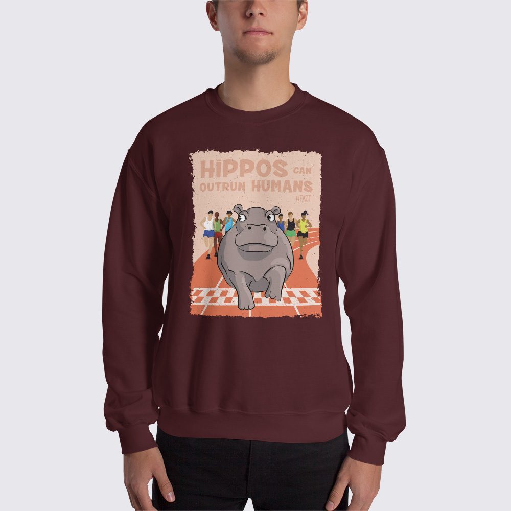 Hippo Fact Mens Sweatshirt The Fact Shop