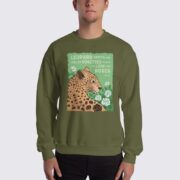 Men's Leopard #FACT Sweatshirt - Military Green